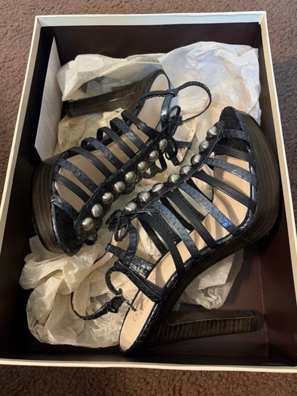 Coach sarafina snake coach heels